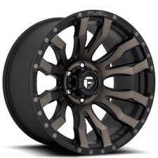 18x9 Fuel D674 Blitz Matte Black Machined Double Dark Tint Off-road Rims 4pcs