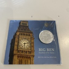 2015 UK Big Ben £100 One Hundred Pounds Silver Coin 2oz 0.999 Sealed & Unopened