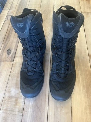 Black Eagle Athletic 2.0T High/Black/Side Zipper Size 13 Wide HAIX