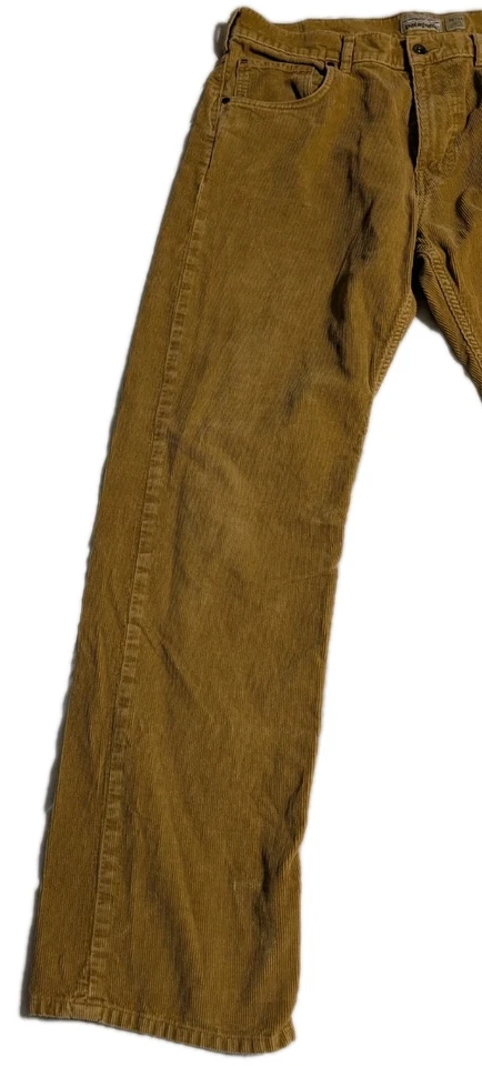 Pantalones de Pana Patagonia Revestidos de Hierro 36x34 Ajuste Regular Algodón Orgánico Tostado Dorado Foto 4 de 4