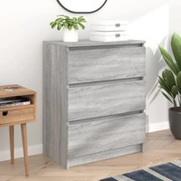 Schmales Sideboard Grau Sonoma Eiche 60X35X76 Cm Holzwerkstoff