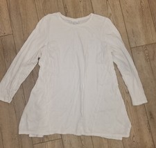 PureJill J Jill Size XL Long Sleeve Tunic Top Cream Ribbed Off White Ivory