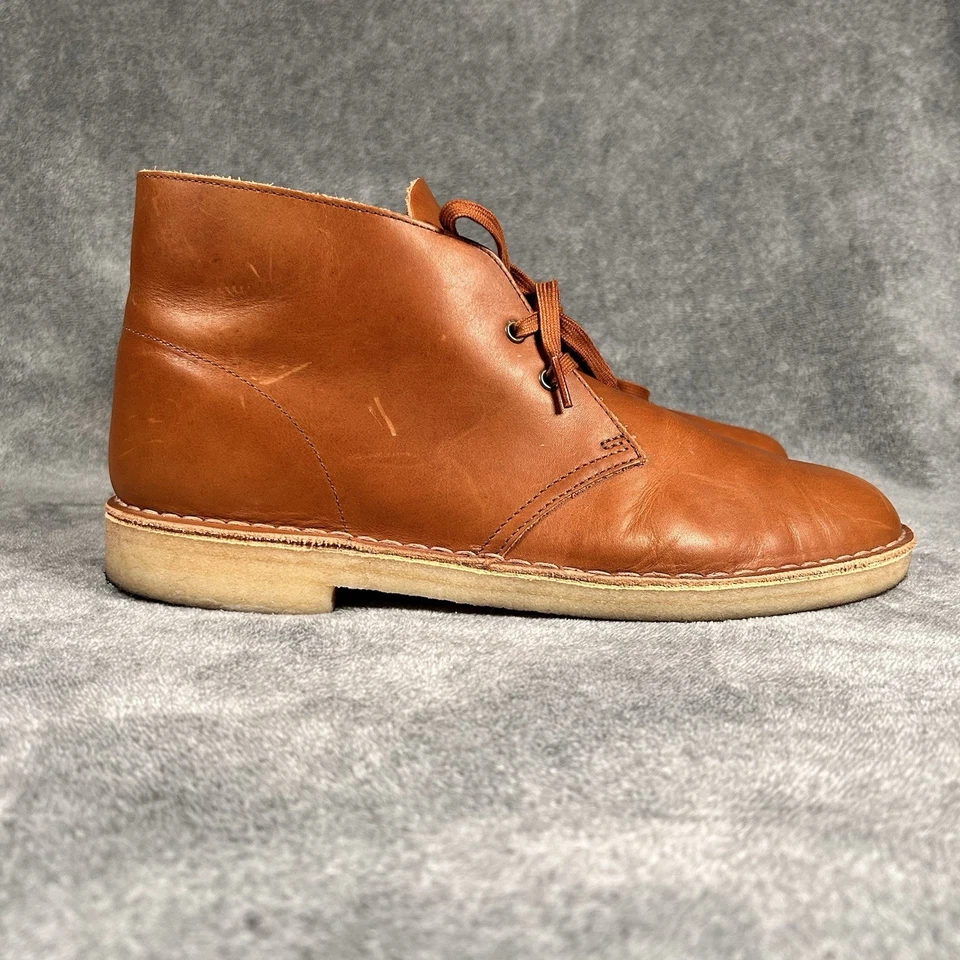 Clarks Originals Botas Desierto Para Hombre 12M Cuero Tostado Ocre Chukka Crepe Suela de Goma Foto 2 de 4
