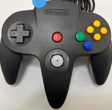 Nintendo 64 Controller OEM N64 Color Black Gray Tight Stick 9/10 Tested