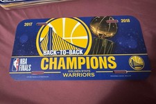 Golden State Warriors 2017, 2018 B2B NBA Champs Plastic License Plate 6x12