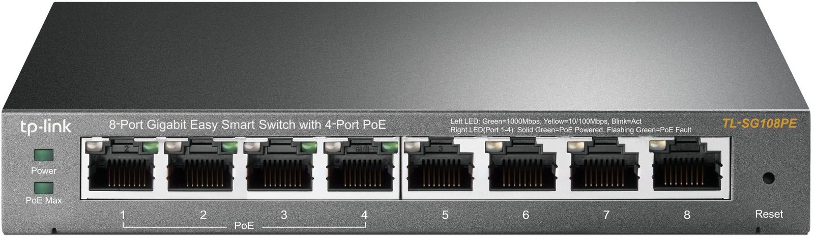 TP-Link TL-SG108PE Switch 8 Porte Gigabit PoE 55W | Shop Online - 1