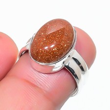 Red Sunstone Gemstone 925 Sterling Silver Jewelry All Size Ring For Gift