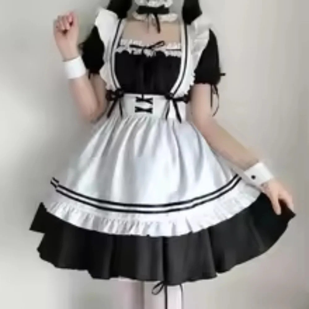 Disfraz de Lolita Criada Francesa Niñas Anime Amor Nikki Juegos con disfraces Halloween