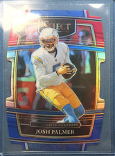 Panini 2021 Select Red & Blue Prizm Die-Cut #66 Josh Palmer Chargers NFL