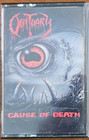 Vintage OBITUARY Cause Of Death 1990 Cassette tape — photo 1
