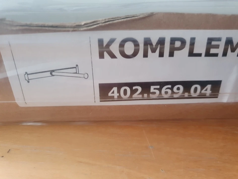 1 Ikea Pax Komplement 402.569.04 Kleiderstange Gardrobe Ausziehbar Weiß NEU - Bild 3 von 4