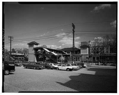 Photo:Tuckahoe NY 1970s Railroad Station Columbus Ave Main St Cars