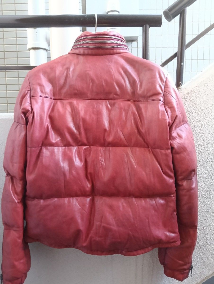 Extremely Rare Schott Leather Down Jacket Sheepsk… - image 2