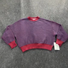 SPIRITUAL GANGSTER Ottoman Crew Sweater Women's Size XS Port Indigo