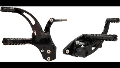 Accutronix Muzzle Brake Forward Control - Black - 1in. extended Motorcycle