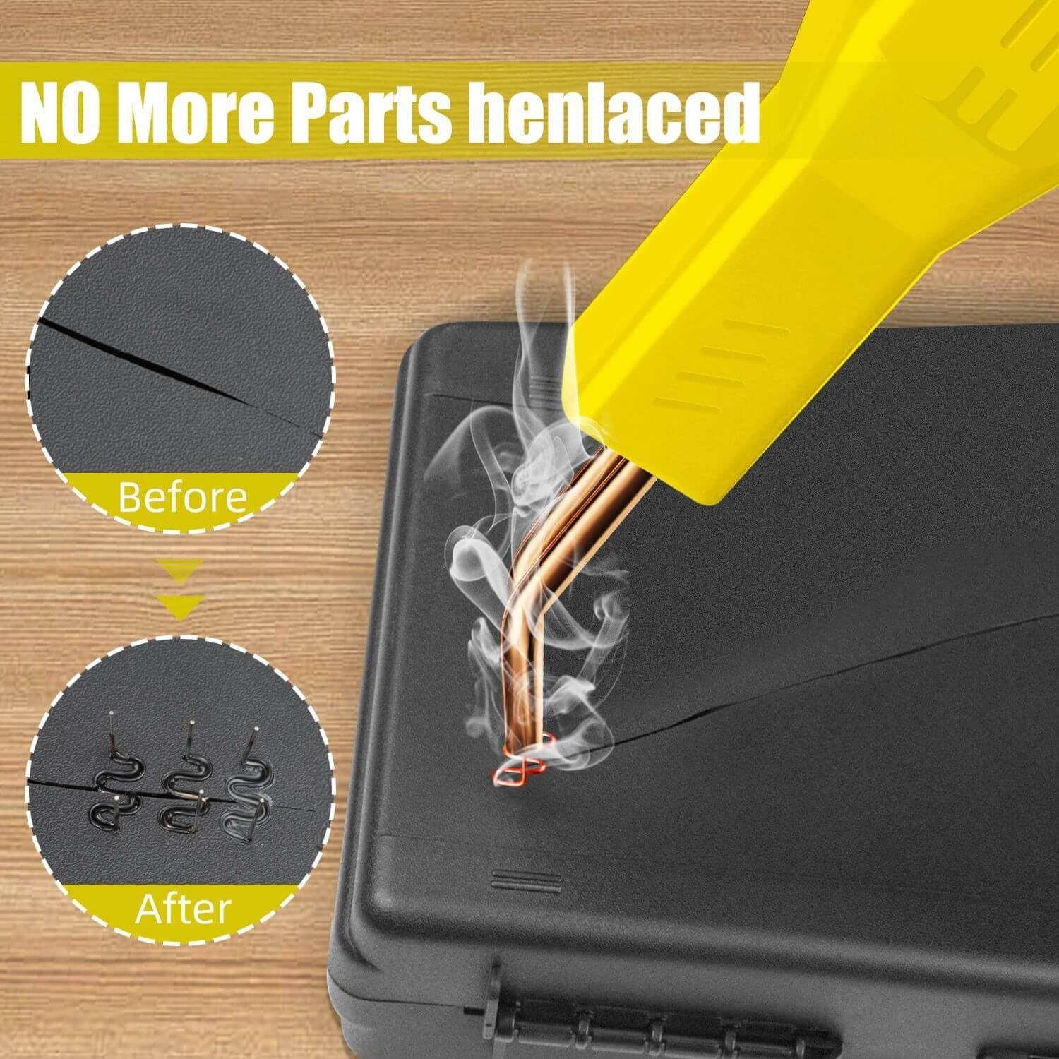 200W Plastic Welder, 2000PCS Staples 10PCS Sandpaper, Plastic welding Kit, Pl...