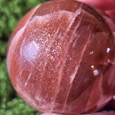 HQ Confetti Sunstone And Moonstone Sphere