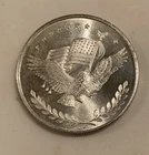 1 TROY oz .999 FINE SILVER TRADE UNIT EAGLE WITH FLAG AND SCALES SILVER ROUND
