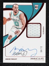 2023-24 Panini Immaculate Rookie Red 31/49 Amari Bailey #127 Patch Auto 16wc