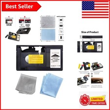 Motorized VHS-C to VHS Video Cassette Adapter - 2 Lens Cleaning Cloths Included
