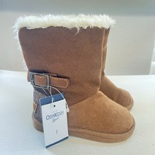 Oshkosh B Gosh Melody-14 Toddler Girls Winter Faux Fur Lined Brown Boots Size 7