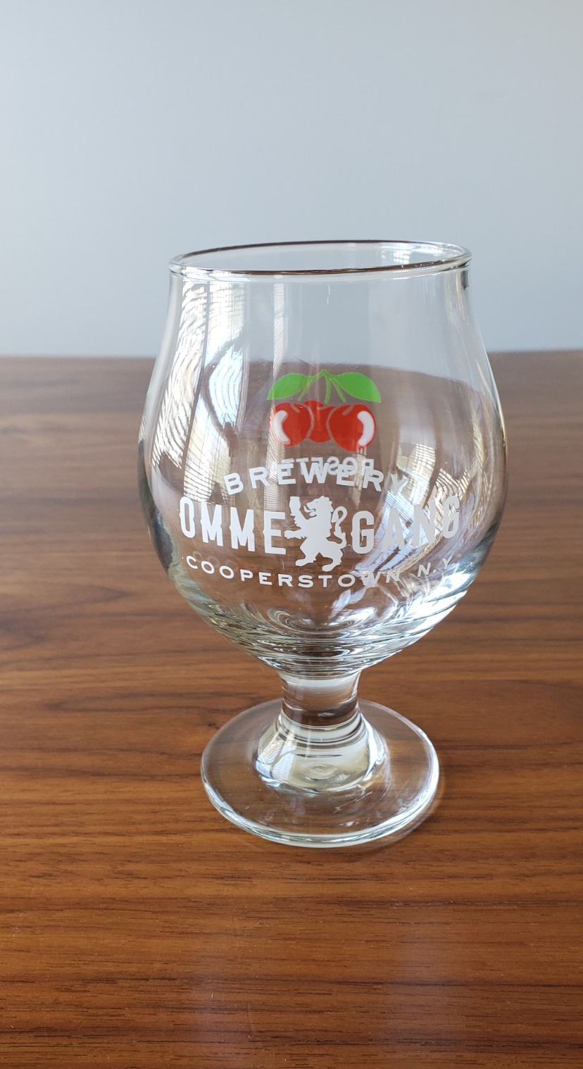 Ommegang Brewery Snifter Glass Rosetta Beer Baseball HOF RARE