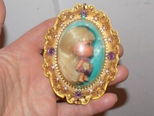Vintage 1966 Lucky Locket Kiddle Aqua Back
