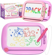 Toddler Toys for 1-3 Year Old Girls, 2 Pack Magnetic Drawing Pink  Purple
