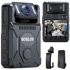 BOBLOV M7 256GB Body Worn Camera 1080P 15 Hrs Video Record Audio