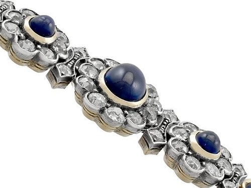8.80ct Natural Round Diamond 14k Yellow Gold Sapphire Wedding Tennis Bracelet - Picture 5 of 10
