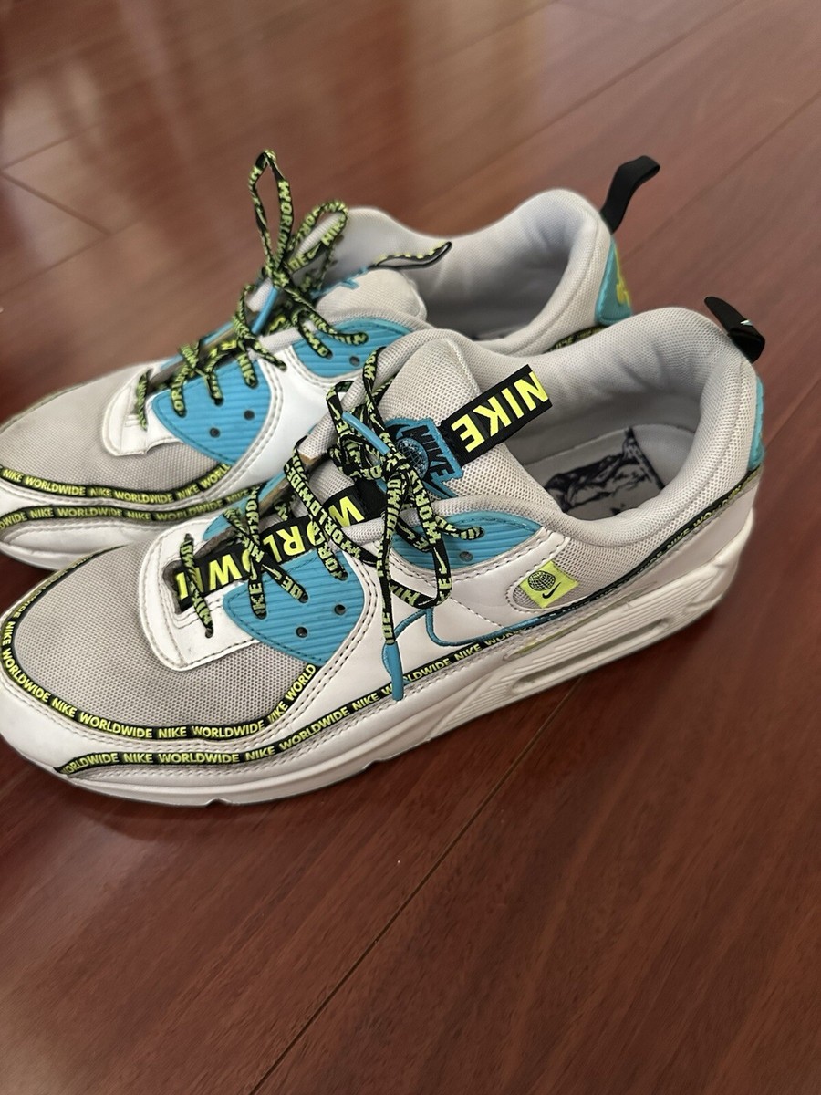 Nike Air Max 90 SE Worldwide White/Blue Volt Running Shoes CZ6419‑100 Men’s 11.5 Air Max 90 SE  main image 2