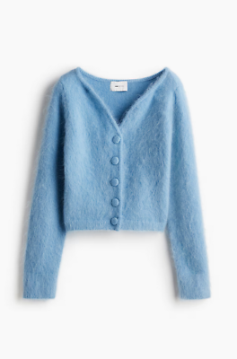 H&M Mohair-Blend Cardigan (Blue) | eBay H&M Mohair-Blend Cardigan (Blue) | eBay