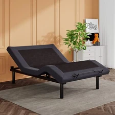 Full Electric Adjustable Bed Base with Upgraded Motors&Wireless Remote Control