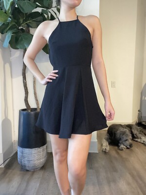 Mamavirus Black Halter Backless Mini Dress Sz S/M | eBay UK Mamavirus Black Halter Backless Mini Dress Sz S/M | eBay UK