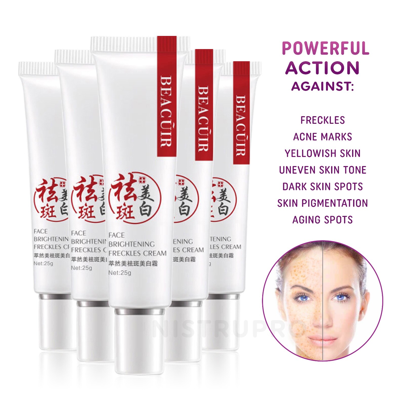 beacuir freckle whitening cream