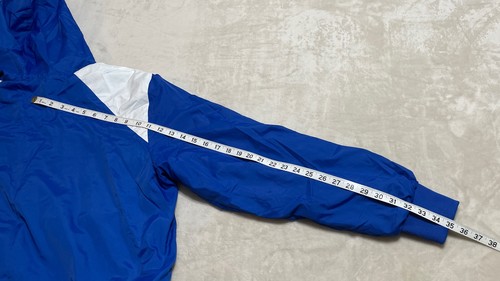 Nike Track Jacket Men's XL Hooded Blue Lined Full Zip Windbreaker - Picture 8 of 8