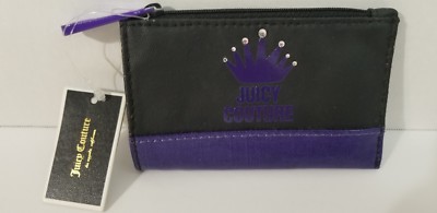 JUICY COUTURE KEY CASE / BLACK AND PURPLE  NEW WITH TAG