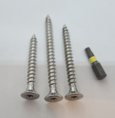 Spanplattenschrauben Edelstahl A2 VA V2A Torx Ø 4 6mm Holzschrauben Vollgewinde