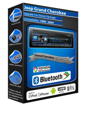 Radio Alpine UTE-200BT Bluetooth Mains Libres Mechless Pour Jeep Grand Cherokee - Photo 1/4