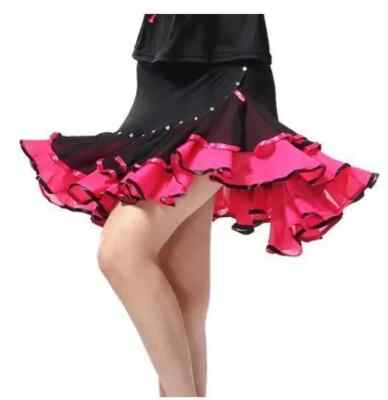 Lady Latin dance Black/red Salsa, Chachacha, Bachata skirt
