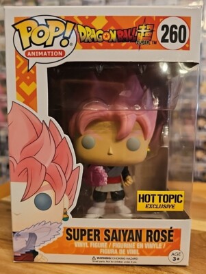 Dragon Ball Super Super Saiyan Goku Rosé #260 Hot Topic Exclusive New Funko  Pop