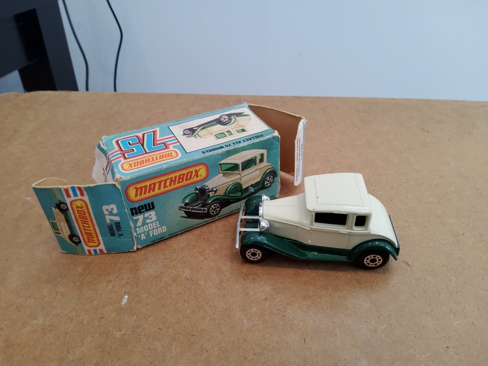 Matchbox 75 Superfast Lesney No.73 Model 'A' Ford White Green Boxed eBay