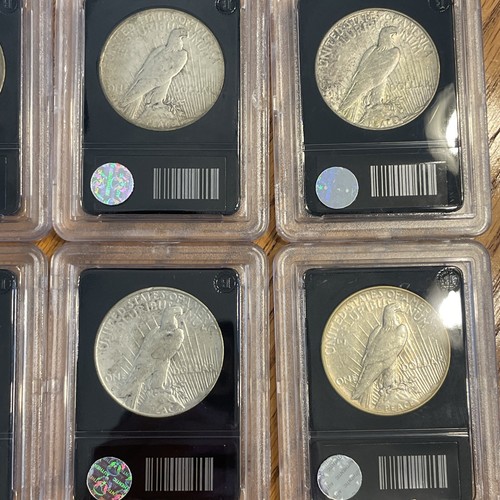 1922 - 35 VG Peace Silver Dollar Set Bradford Exchange 9 Coins W/ COA - Picture 12 of 14