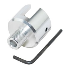 Silver Aluminum Ruger .22 Mark 1,2,3 Bull 1/2x28 TPI Muzzle Brake Adapter