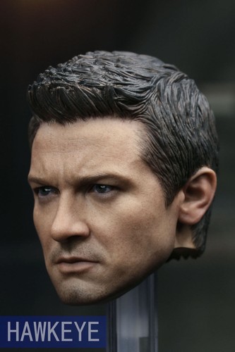 American Hawkeye Head Model 1/6 scale Black Hair Male Head Carving Head Sculpt - Picture 2 of 3