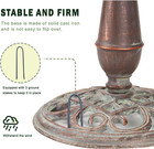 27.5’’H Cast Iron Pedestal Bird Bath,Metal Bird Bath for Outdoor,Vintage Meta.