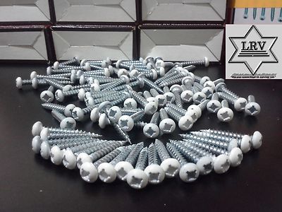 50 Polar White Square Head Screw Recess 8 x 3/4'' For RV- Camper Interio/Exterior