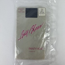 NEW Vtg 90s BILL BLASS ALL NUDE PANTY HOSE NAVY PETITE MEDIUM SANDAL TOE SHEER