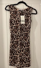 Zara Animal Print Knit Dress Size XS - New With Tags