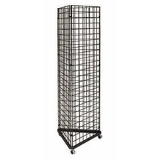 New Black 3-Sided Gridwall Rack + (60) 4" hooks